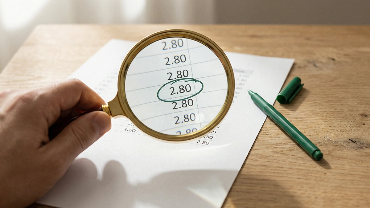 Loupe posée sur un document avec des cotes de paris football surlignées en vert